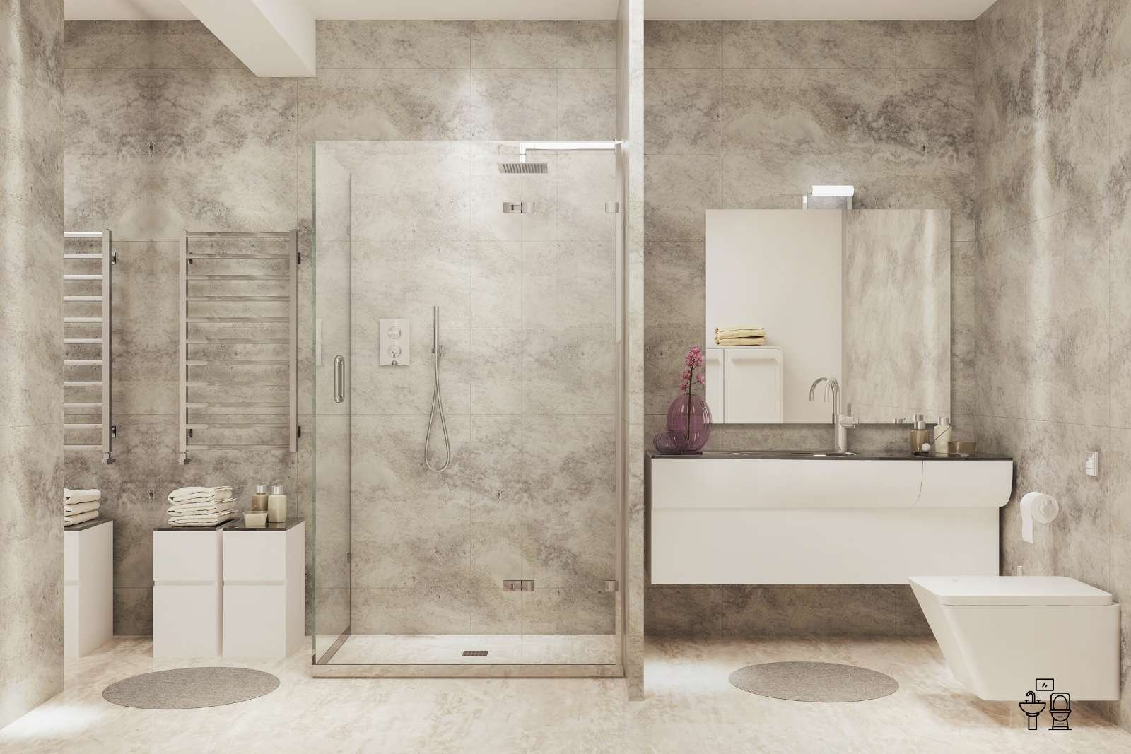 Beautiful interior tile and remodeling craftsmanship